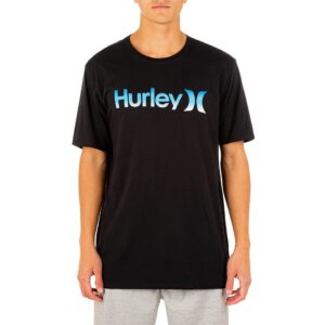 hurley mens one and only logo t-shirt shirt, black, x-large us