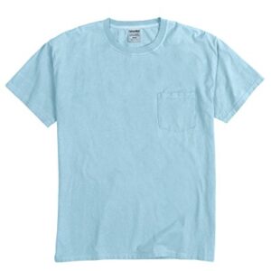 5.5 oz 100% Ringspun Cotton Garment-Dyed T-Shirt with Pocket L CYPRESS GREEN