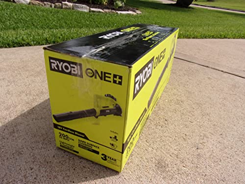 Ryobi ONE+ 90 MPH 200 CFM 18-Volt Lithium-Ion Heavy Duty Durable Cordless Leaf Blower - 2.0 Ah Battery and Charger Included, Compact, Lightweight Design Ideal For Use On Hard Surfaces