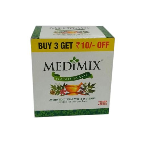 Medimix Bathing Soap - Ayurvedic Soap with 18 Herbs, 125 gm Pouch (Pack of 3)