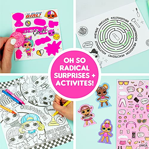 L.O.L. Surprise! Stylin' Studio by Horizon Group USA,Decorate LOL Surprise Paper Dolls With 250+ Accessories - DIY Activity Book, Scratch Art,Sticker Sheet,Coloring Pages,Markers,Crayons & More, Pink