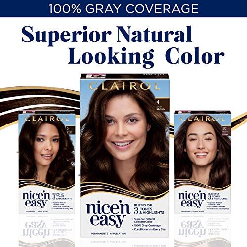 Clairol Nice'n Easy Permanent Hair Dye, 6G Light Golden Brown Hair Color, Pack of 1