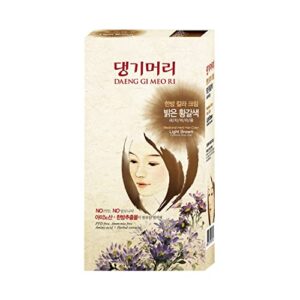 Daeng Gi Meo Ri- Medicinal Herb Hair Color Cream [Light Brown], Covering Gray Hair, Protecting Damaged Hair from Hair- Dyeing, Contains High-Keratin, 8.47 Oz