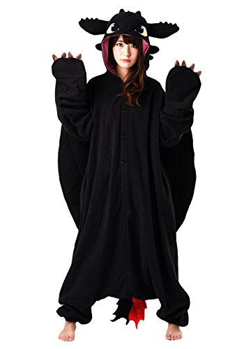 SAZAC Kigurumi - How to Train Your Dragon - Toothless - Onesie Jumpsuit Halloween Costume (X-Large)