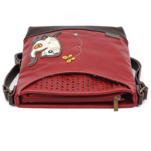 Chala Sweet Messenger Tote Bag - Slim Cat - Burgundy