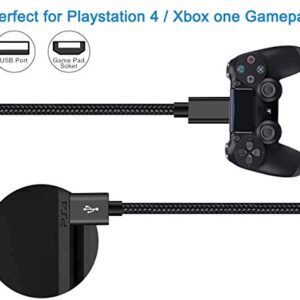 SCOVEE PS4 Controller Charger Cable,Charger Cord for Xbox One Controller, Micro USB Charging Cable PS4 Charge Wire for Xbox One S/X,Sony Playstation 4,PS4 Slim/Pro Dual-Shock Game Consoles 6ft