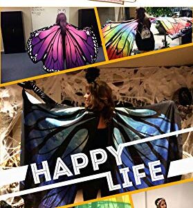 Shireake Baby Halloween/Party Prop Soft Fabric Butterfly Wings Shawl Fairy Ladies Nymph Pixie Costume Accessory … (168x135CM, Star sky)