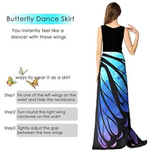 Shireake Baby Halloween/Party Prop Soft Fabric Butterfly Wings Shawl Fairy Ladies Nymph Pixie Costume Accessory … (168x135CM, Star sky)