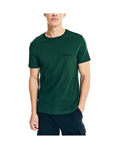 Nautica Men's Short Sleeve Crew Neck T-Shirt, Tidal Green Solid, X-Large