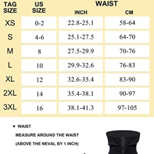 URSEXYLY Women Waist Trainer Corset Zipper Hook Shapewear Double Control Body Shaper Tummy Control Waist Cincher (XS, Black)