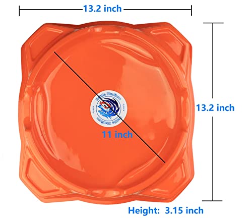 Aimoly Bey Stadium Battle Arena for Beyblade Burst Battling Tops Game (Orange)