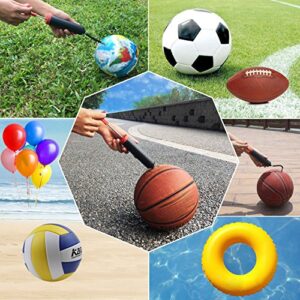 SKOLOO 8" Ball Pump Hand Air Inflator Kit for Soccer,Basketball,Volleyball,Water Polo Ball,Rugby,Exercise Sports Ball,Balloon,Needle,Nozzle,Extension Hose Included