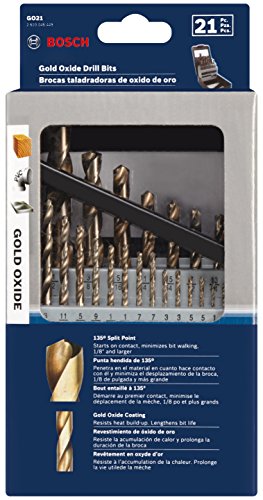 BOSCH GO21 21 Pc. Gold Oxide Drill Bit Set