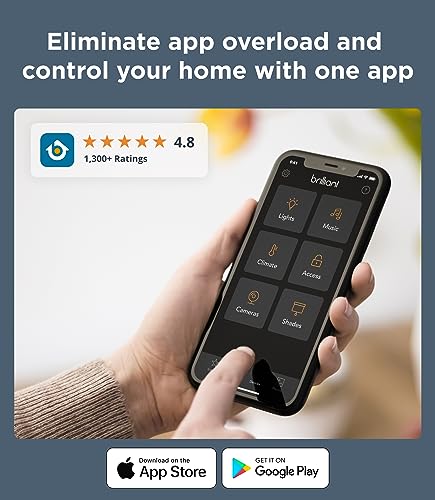 Brilliant Smart Home Control (3-Switch Panel) — Alexa Built-In & Compatible with Ring, Sonos, Hue, Google Nest, Wemo, SmartThings, Apple HomeKit — In-Wall Touchscreen Control for Lights, Music, & More