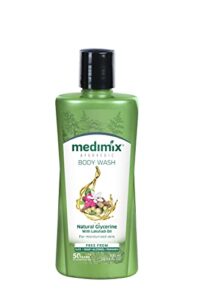 medimix ayurvedic body wash natural glycerine with lakshadi oil for moisturized skin (300 ml / 10.14 fl oz)