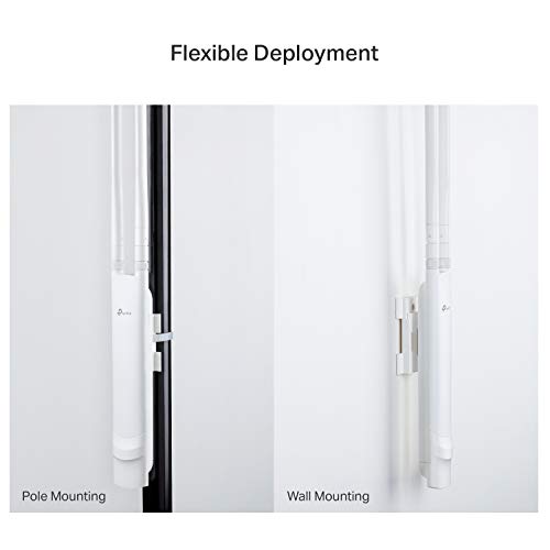 TP-Link EAP110-Outdoor V3 | Omada N300 Wireless Outdoor Access Point | WiFi Coverage up to 200 meters| Passive PoE w/ Free PoE Injector | SDN Integrated | Cloud Access & Omada App | White