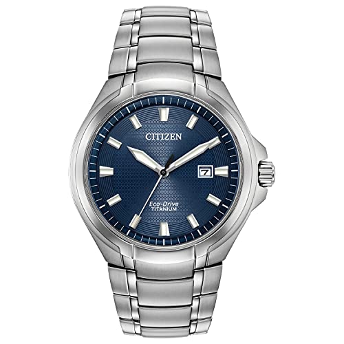 Citizen Men's Eco-Drive Modern Paradigm Watch in Super Titanium, Blue Dial (Model: BM7431-51L)