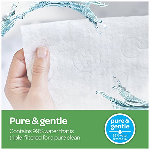 HUGGIES Natural Care Unscented Baby Wipes, Sensitive, Water-Based, 6 Flip-top Packs, 56 Count (Pack of 6)