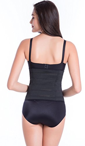 Everbellus Women's Breathable Elastic Corset Waist Trainer Cincher Belt Shapewear Black XXX-Large