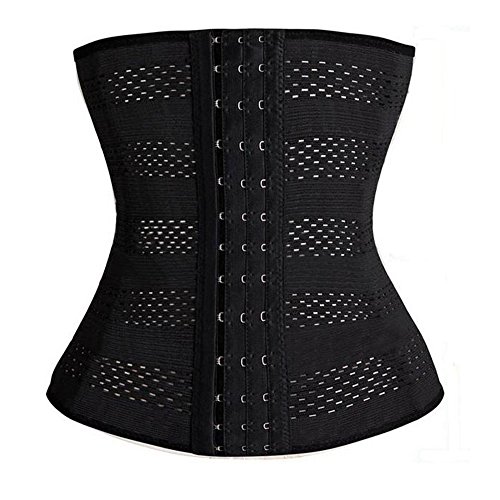 Everbellus Women's Breathable Elastic Corset Waist Trainer Cincher Belt Shapewear Black XXX-Large