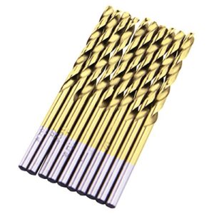 HSS Micro Titanium Coated Twist Drill Bit Set, High Speed Steel Jobber Length Drill, Split Point, 50 PCS Drill Bits Tools, 1/32" to 7/64"（0.8,1.6,2.0,2.5,3.0) for Wood Plastic and Metal