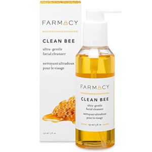 farmacy clean bee gentle facial cleanser - daily face wash & moisturizer w/hyaluronic acid
