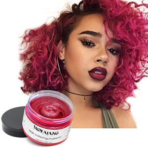 red hair wax color, sovoncare temporary dye wax natural hairstyle cream hair pomades for women & men party cosplay halloween date 4.23 oz (red)
