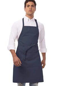 chef works unisex butcher apron, navy, one size