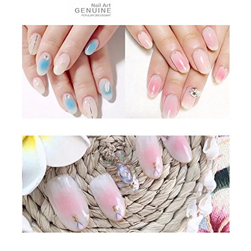 WOKOTO 3Pcs Nail Gradient Sponges Brush Pens Kit With Double Head Nail Sponge Pen Nail Gradient Brushes 3 Different Ombre Brushes For Gel Nails