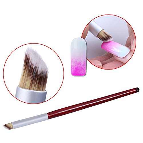 WOKOTO 3Pcs Nail Gradient Sponges Brush Pens Kit With Double Head Nail Sponge Pen Nail Gradient Brushes 3 Different Ombre Brushes For Gel Nails