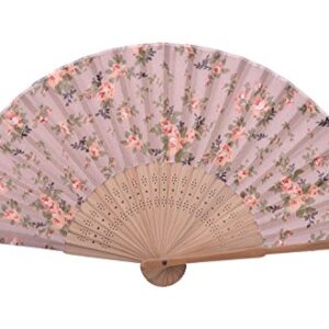 Folding Hand Fan Transparent Hand Fans Chiffon with Beautiful Fabric For Party Wedding Gift Chiffon