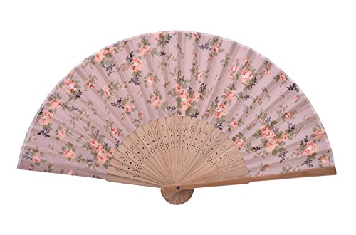 Folding Hand Fan Transparent Hand Fans Chiffon with Beautiful Fabric For Party Wedding Gift Chiffon