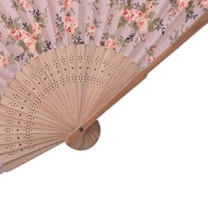 Folding Hand Fan Transparent Hand Fans Chiffon with Beautiful Fabric For Party Wedding Gift Chiffon