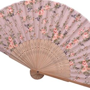 Folding Hand Fan Transparent Hand Fans Chiffon with Beautiful Fabric For Party Wedding Gift Chiffon