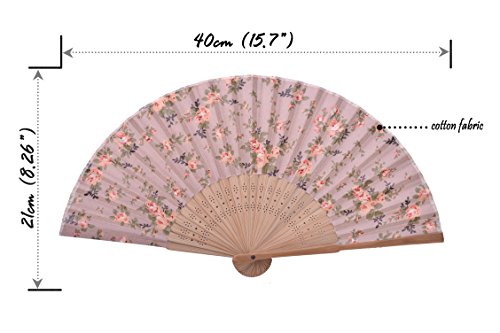 Folding Hand Fan Transparent Hand Fans Chiffon with Beautiful Fabric For Party Wedding Gift Chiffon