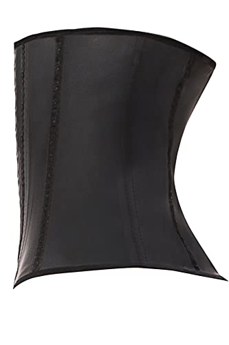 Lady Slim Fajas Colombianas Reductoras Y Moldeadoras para Mujer Underbust Latex Waist Trainer Hourglass Body Shaper for Women Black V2 S