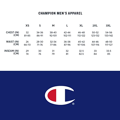 Champion Long Sleeve, Classic T-Shirt for Men (Reg. or Big & Tall), Oxford Gray Script, Large