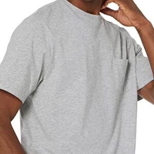 Amazon Essentials Men's Regular-Fit Short-Sleeve Crewneck Pocket T-Shirt, Pack of 2, Grey Heather, XX-Large