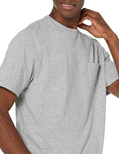 Amazon Essentials Men's Regular-Fit Short-Sleeve Crewneck Pocket T-Shirt, Pack of 2, Grey Heather, XX-Large