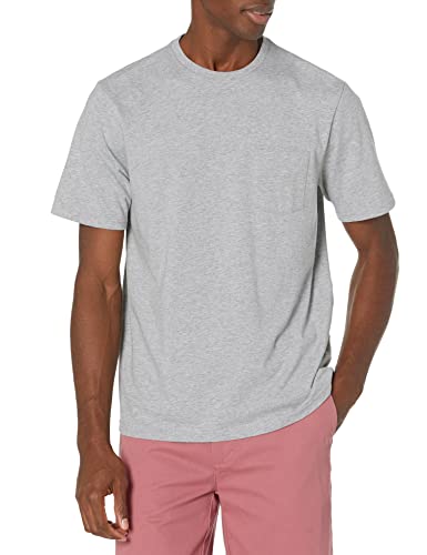Amazon Essentials Men's Regular-Fit Short-Sleeve Crewneck Pocket T-Shirt, Pack of 2, Grey Heather, XX-Large