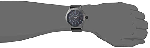 Timex Men's TW4B14200 Expedition Scout 40 Black Leather/Nylon Strap Watch