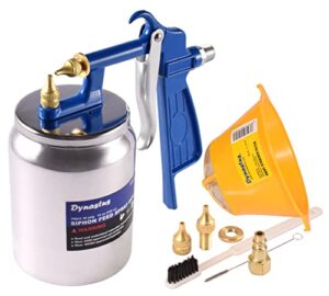 dynastus suction feed siphon air spray gun for spraying oil-based or latex paints, with filtering and cleaning kits