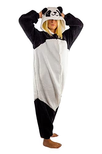 SAZAC Fluffy Panda Kigurumi - Onesie Jumpsuit Halloween Costume