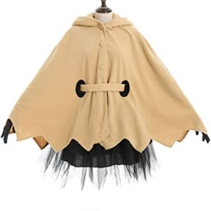 miccostumes Women's Yellow Ghost Cosplay Cloak with Skirt Belt Gloves (S)