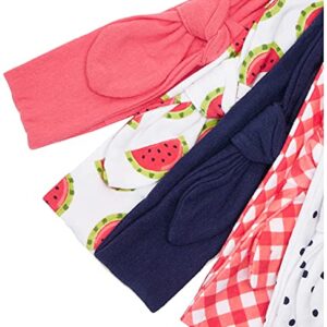 Hudson Baby Unisex Cotton and Synthetic Headbands, Watermelon, 0-24 Months