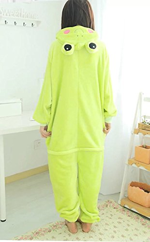 Nicetage Unisex Adult Pajamas - Plush One Piece Cosplay Frog Animal Costume Frog M