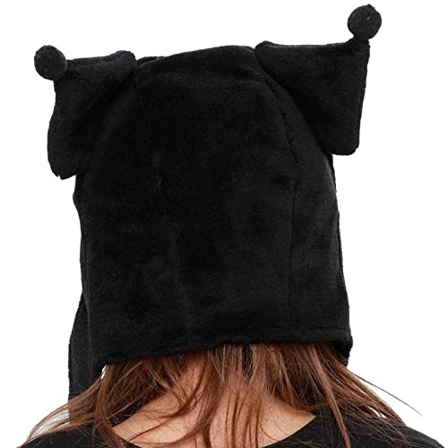 SAZAC Kigurumi Hat - Kuromi- Cozy Costume Beanie Cap - Adult Size