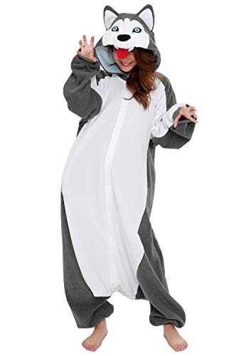 SAZAC Siberian Husky Kigurumi - Onesie Jumpsuit Halloween Costume