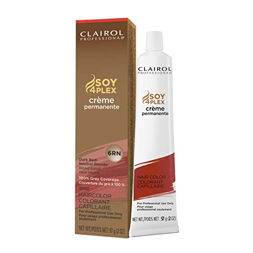 Clairol Professional Permanent Crème, 6rn Dark Red Neutral Blonde, 2 oz (Pack of 1)