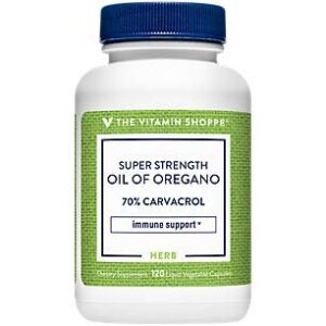 The Vitamin Shoppe Super Strength Oil of Oregano 45MG (70% Carvacrol), Wild Mediterranean Oregano Oil That Supports A Healthy Immune Response (120 Veggie Capsules)